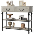Console Tables with 2 Drawers, Storage Shelves