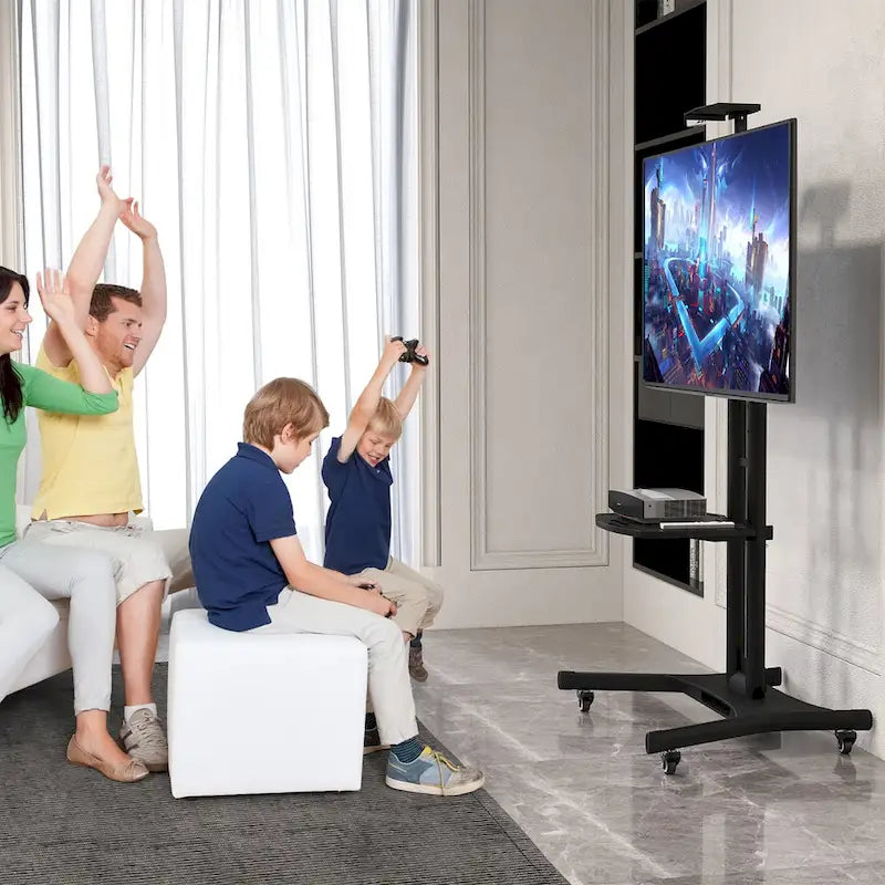 Mobile TV Stand for 32-82 LCD LED Flat Screen TVs up to 132
