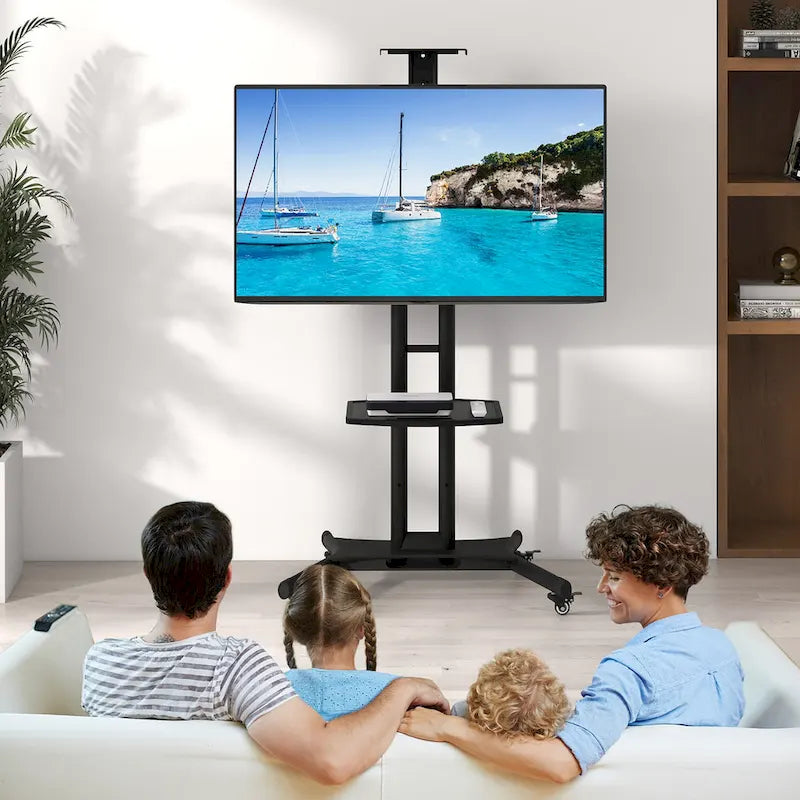 Mobile TV Stand for 32-82 LCD LED Flat Screen TVs up to 132