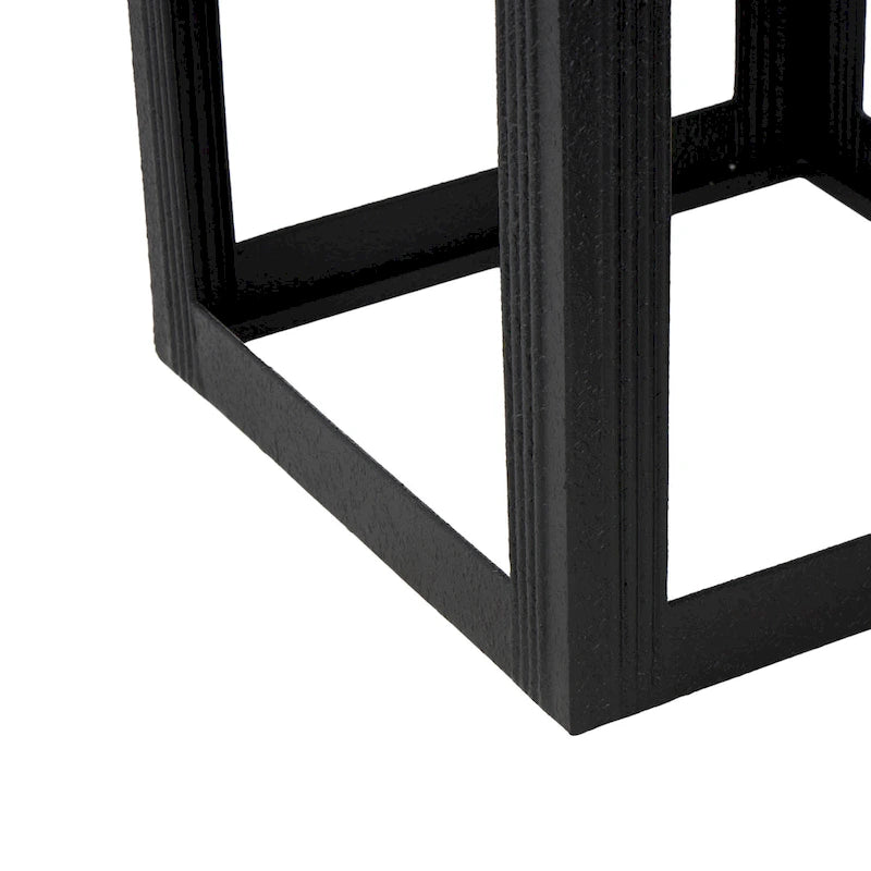 Metal Nested Side End Accent Table with Arched Cutouts - Set of 3 Black - 16W x 16L x 21H