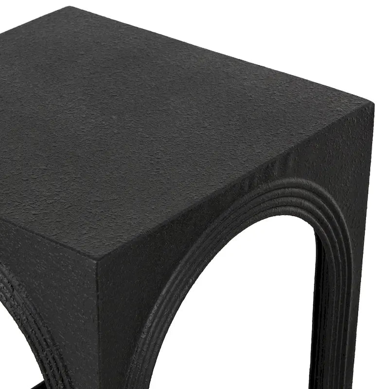 Metal Nested Side End Accent Table with Arched Cutouts - Set of 3 Black - 16W x 16L x 21H