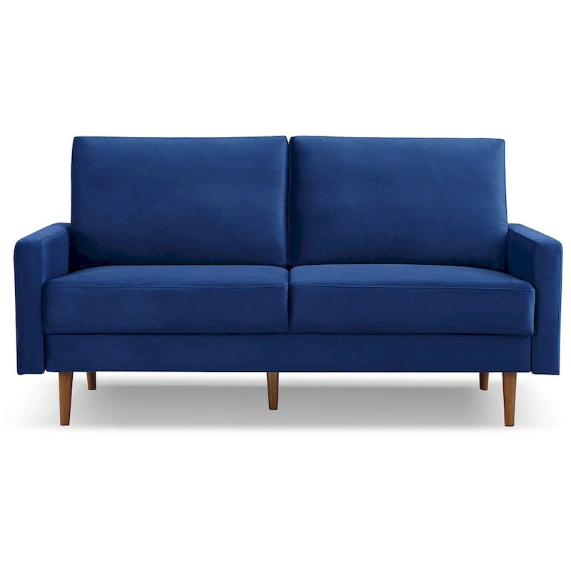 69 Inch Wide Upholstered Sofa with Square Arms