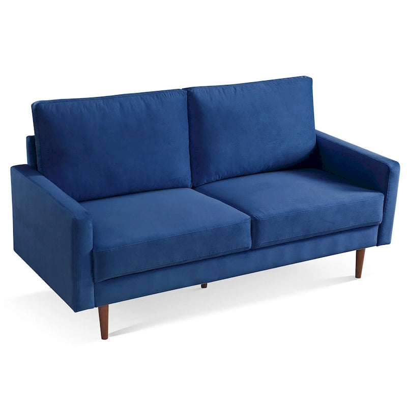69 Inch Wide Upholstered Sofa with Square Arms