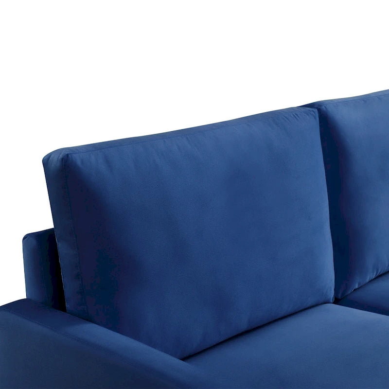 69 Inch Wide Upholstered Sofa with Square Arms