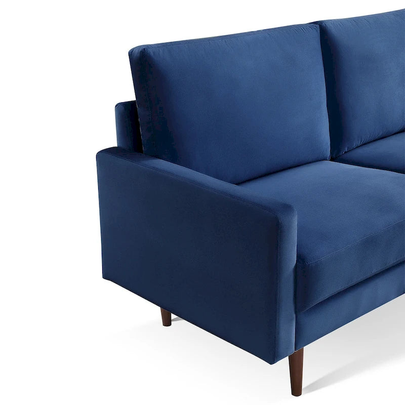 69 Inch Wide Upholstered Sofa with Square Arms