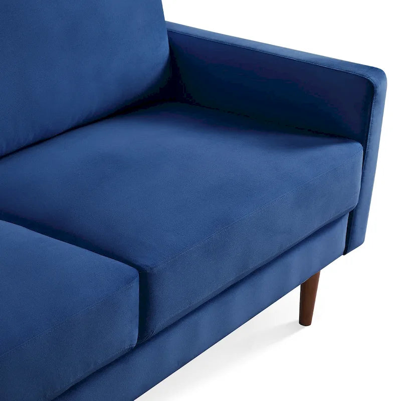 69 Inch Wide Upholstered Sofa with Square Arms