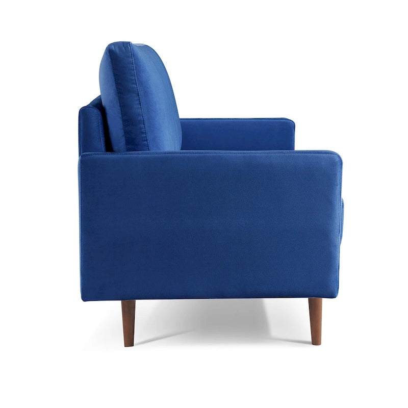 69 Inch Wide Upholstered Sofa with Square Arms