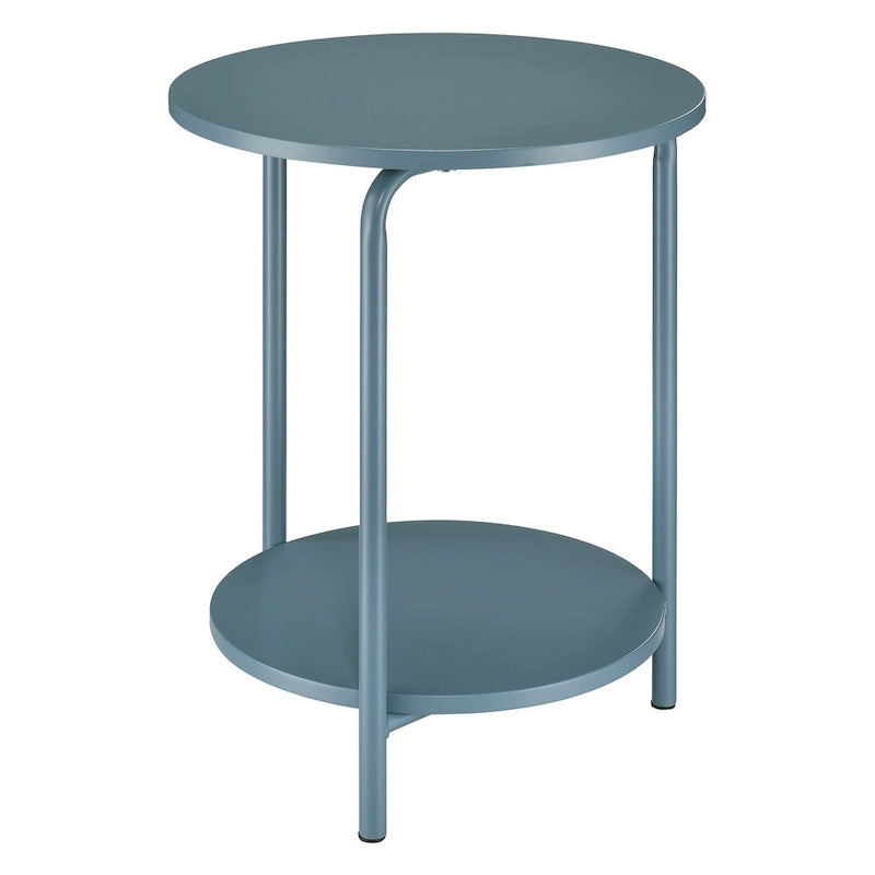Metal Accent Table in Bluestone
