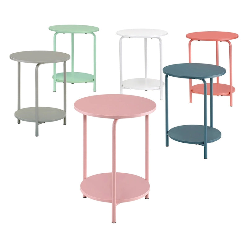 Metal Accent Table in Bluestone