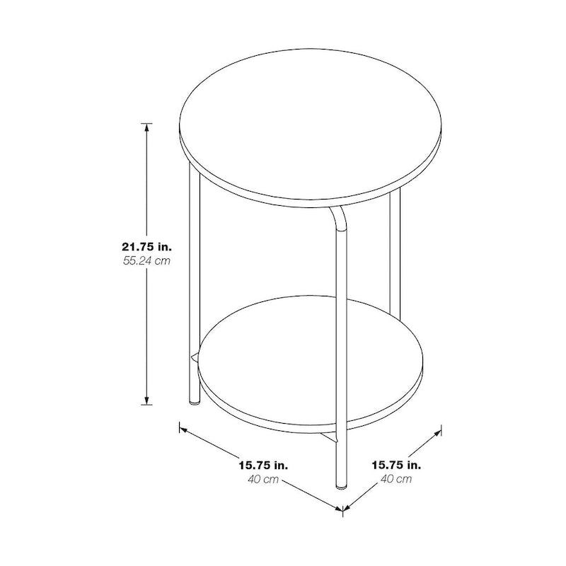 Metal Accent Table in Bluestone