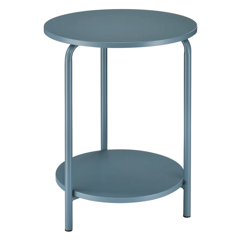 Metal Accent Table in Bluestone