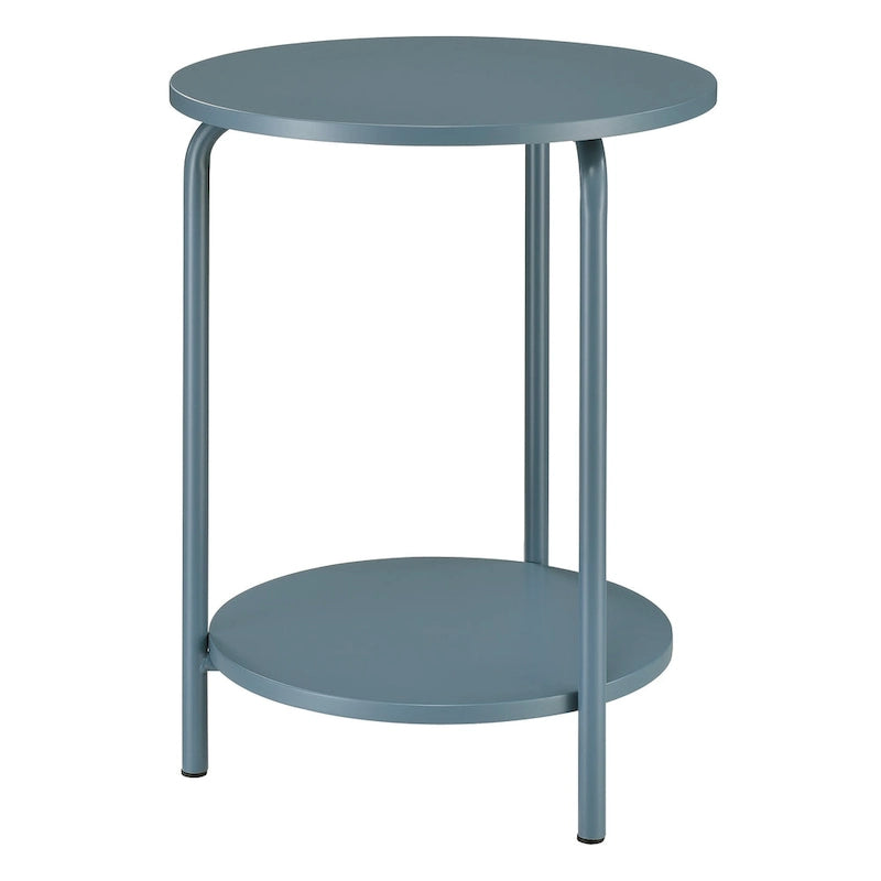 Metal Accent Table in Bluestone