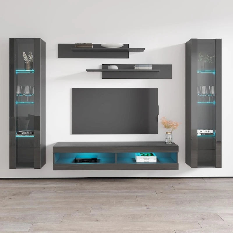 34TV Wall Mounted Floating Modern Entertainment Center