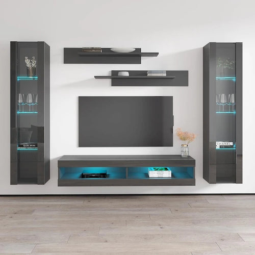 34TV Wall Mounted Floating Modern Entertainment Center