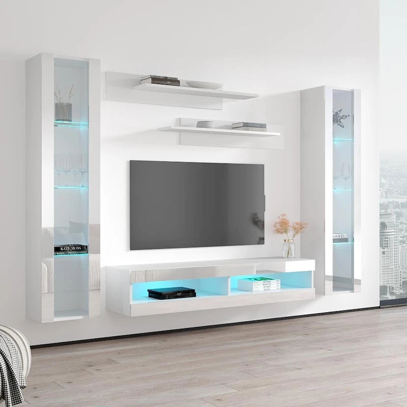 34TV Wall Mounted Floating Modern Entertainment Center