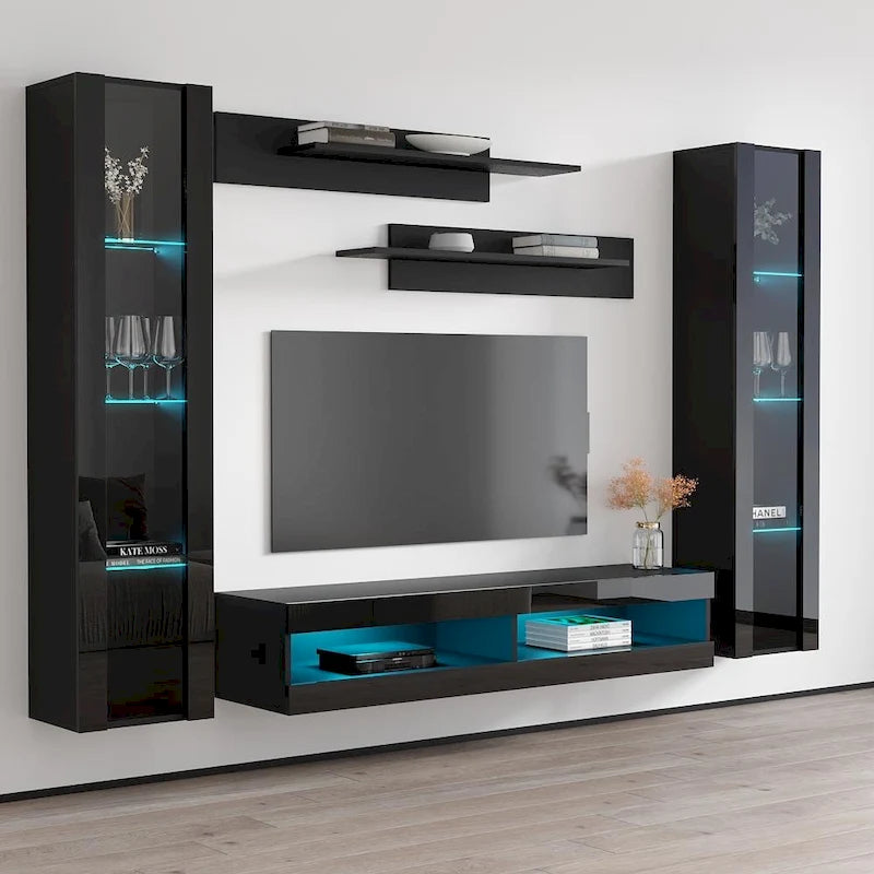 34TV Wall Mounted Floating Modern Entertainment Center