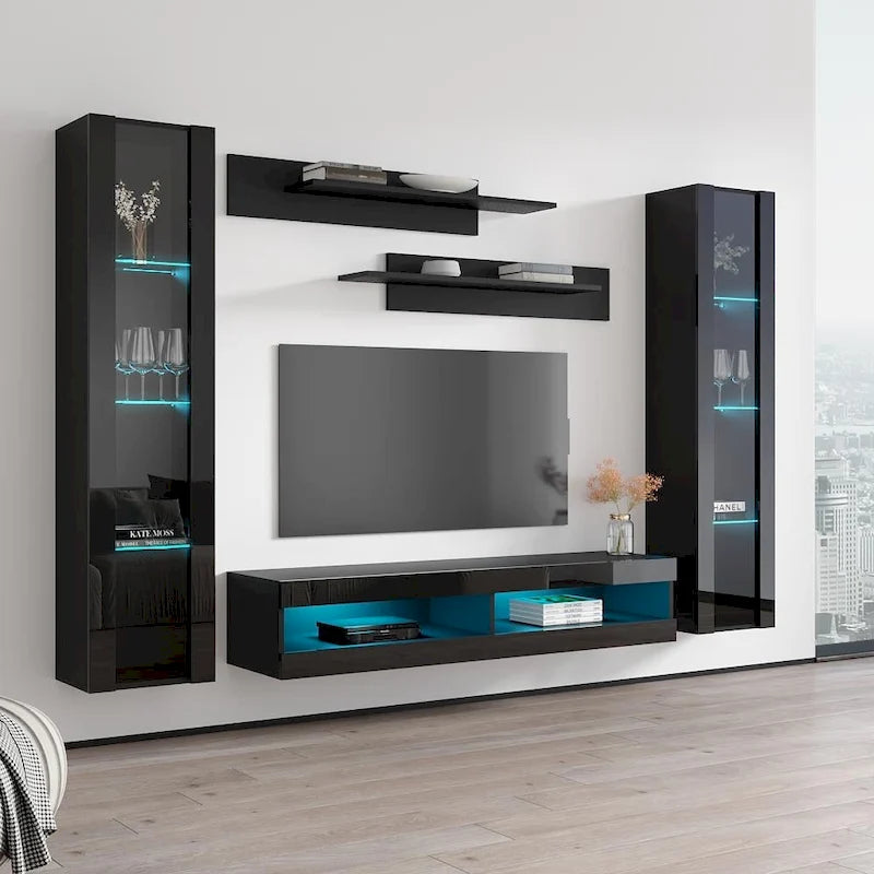 34TV Wall Mounted Floating Modern Entertainment Center
