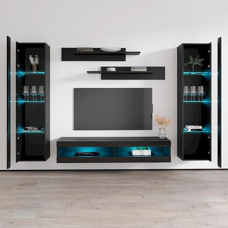 34TV Wall Mounted Floating Modern Entertainment Center