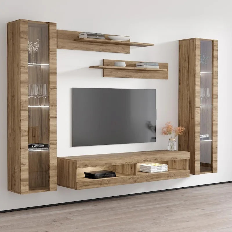 34TV Wall Mounted Floating Modern Entertainment Center