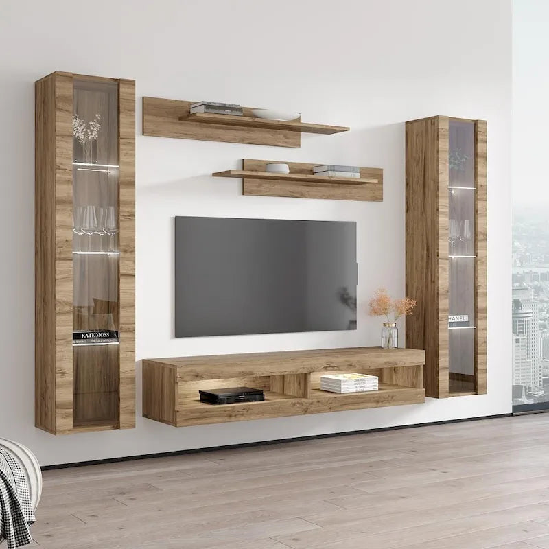 34TV Wall Mounted Floating Modern Entertainment Center