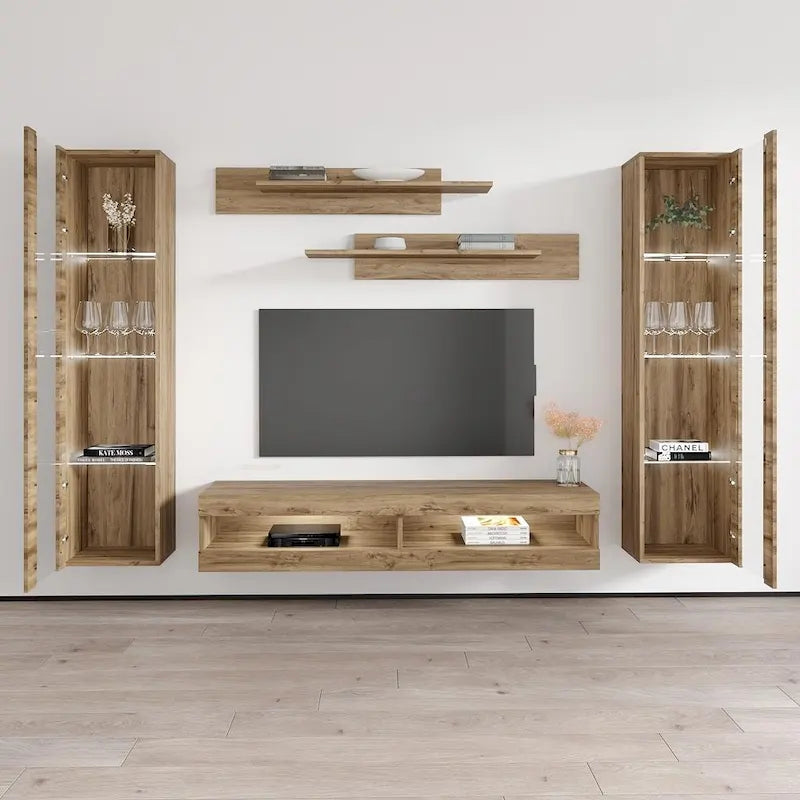 34TV Wall Mounted Floating Modern Entertainment Center