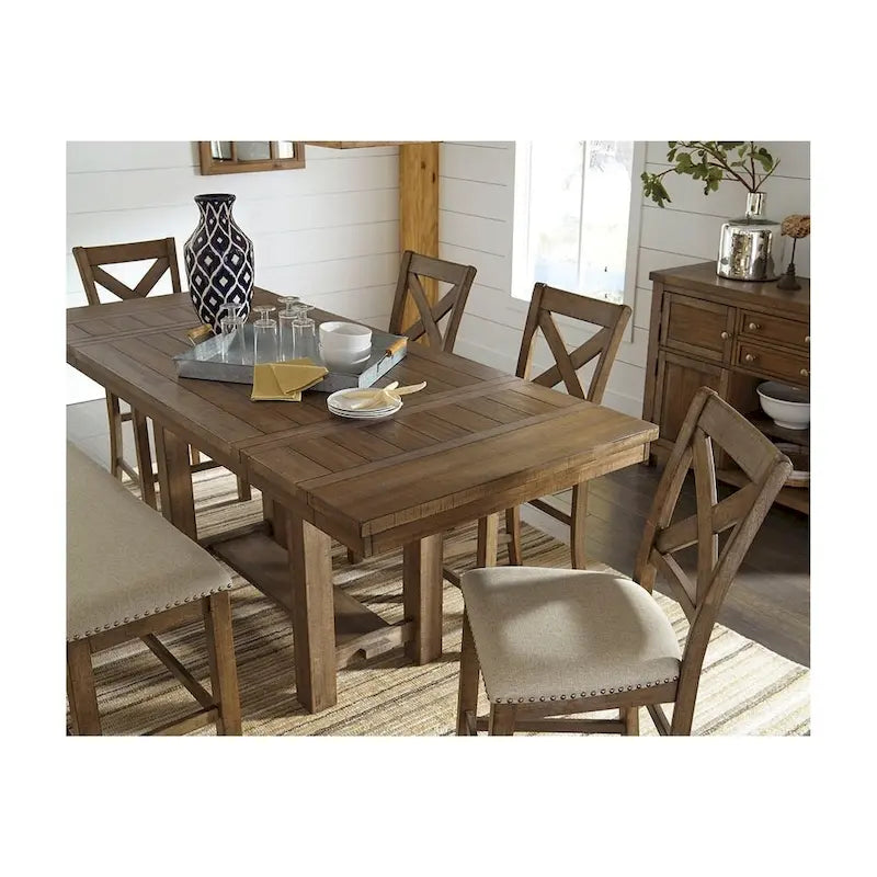 Counter Height Extension Table - Grayish Brown - 36 W x 86 D x 36 H