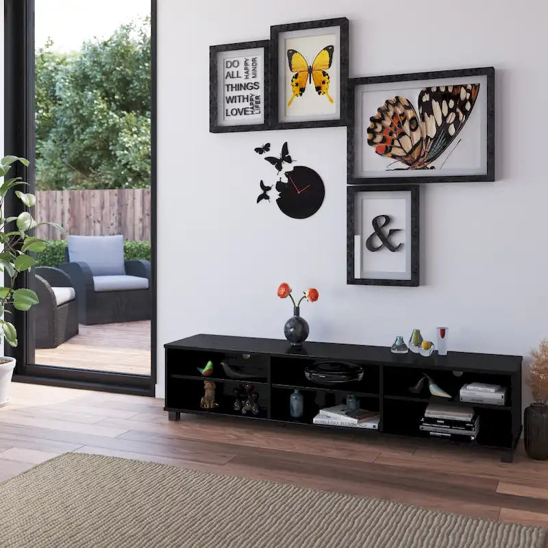 Low Profile Modern TV Stand, for TV's up to 85