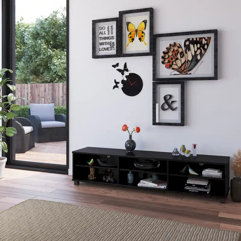 Low Profile Modern TV Stand, for TV's up to 85