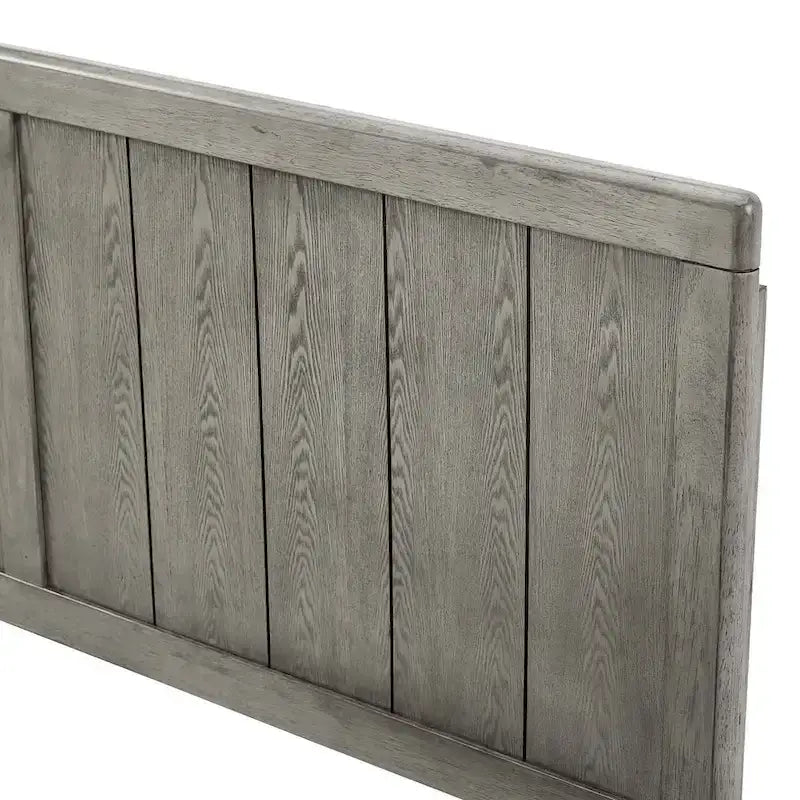 Country Style Queen Size Grey Wooden Headboard
