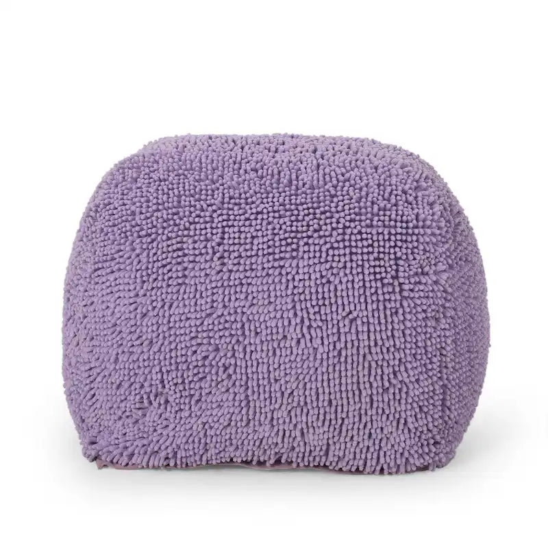 Modern Microfiber Chenille Pouf by
