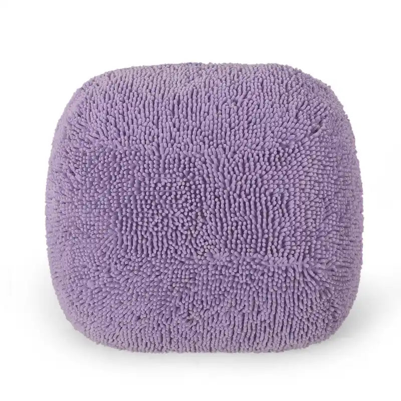 Modern Microfiber Chenille Pouf by