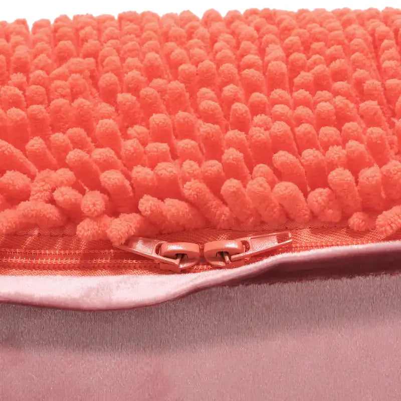 Modern Microfiber Chenille Pouf by