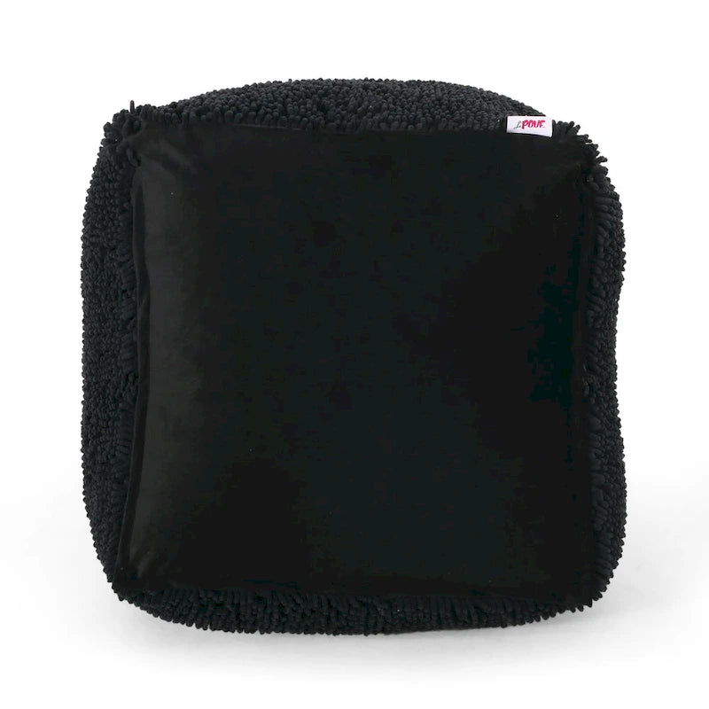 Modern Microfiber Chenille Pouf by