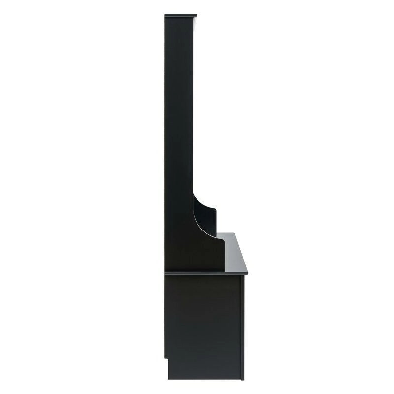 Black Entryway Hall Tree Shoe Cubbie Coat Rack - 34.75 W x 14.75 D