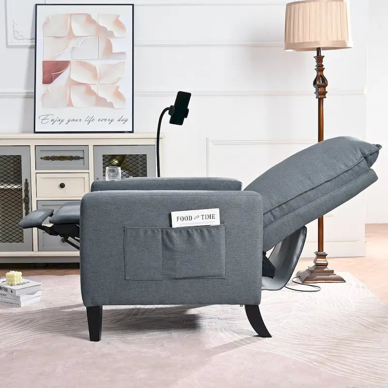 Recliner Chairs for Adults,Adjustable Recliner Sofa with Mobile Phone Holder & Cup Holder