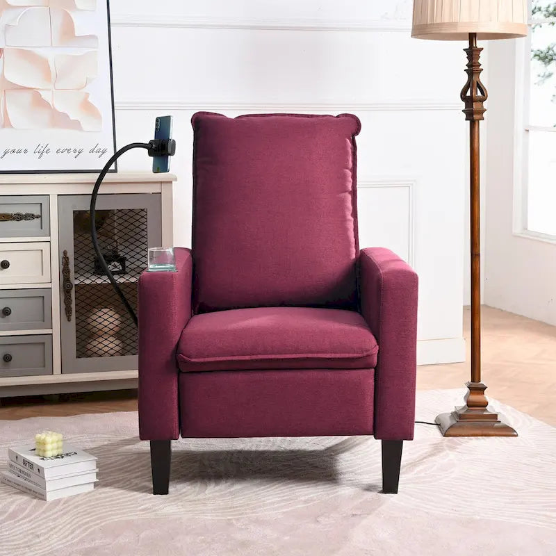 Recliner Chairs for Adults,Adjustable Recliner Sofa with Mobile Phone Holder & Cup Holder