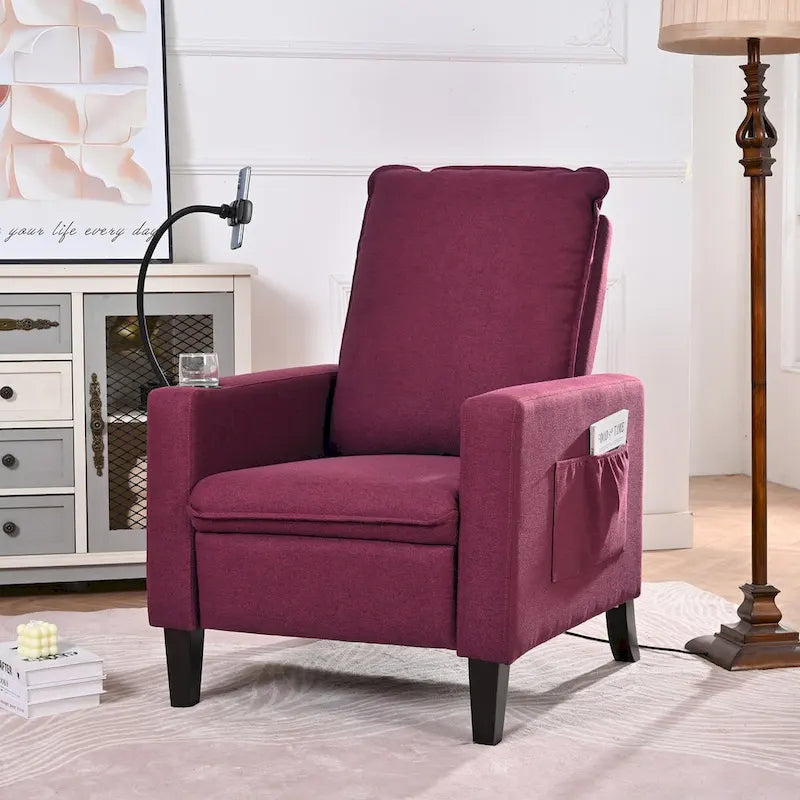 Recliner Chairs for Adults,Adjustable Recliner Sofa with Mobile Phone Holder & Cup Holder
