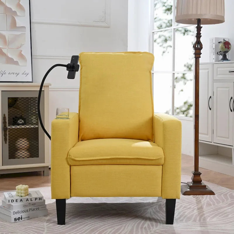 Recliner Chairs for Adults,Adjustable Recliner Sofa with Mobile Phone Holder & Cup Holder