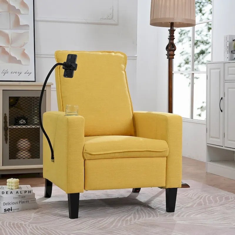 Recliner Chairs for Adults,Adjustable Recliner Sofa with Mobile Phone Holder & Cup Holder