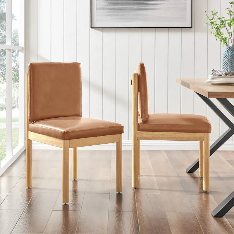 Faux Leather Dining Side Chair (Set of 2)