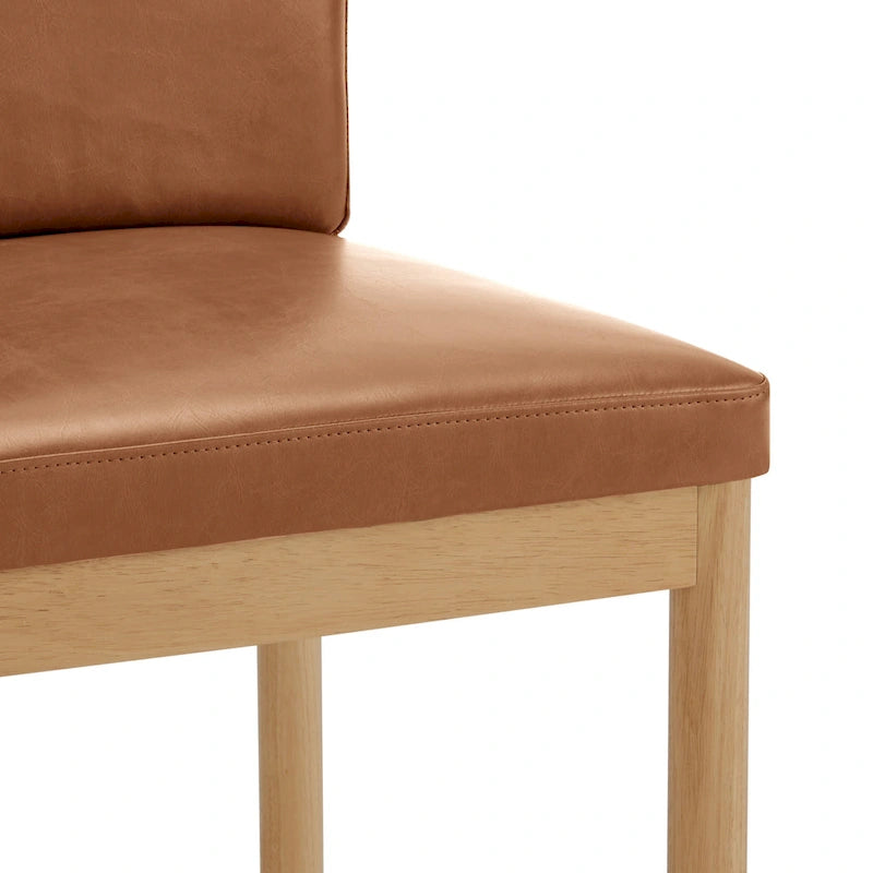 Faux Leather Dining Side Chair (Set of 2)