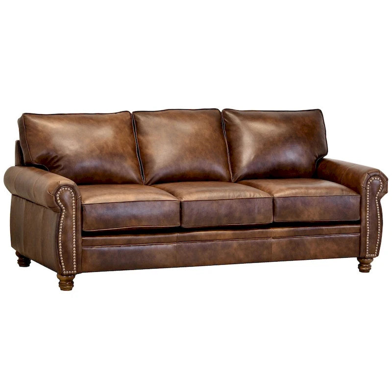Brown Top Grain Leather Sofa