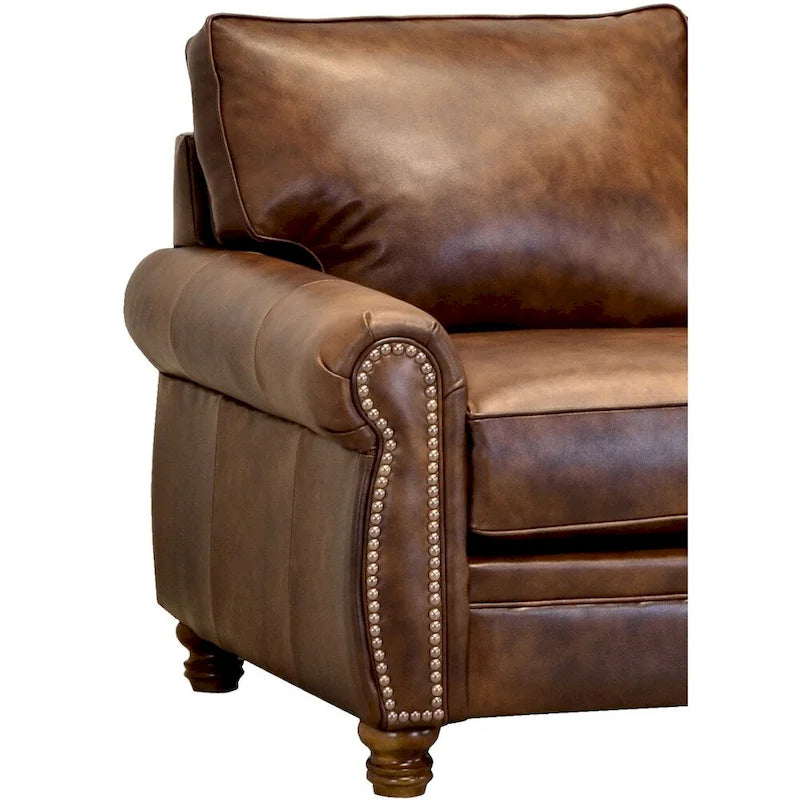 Brown Top Grain Leather Sofa