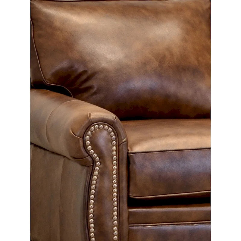Brown Top Grain Leather Sofa