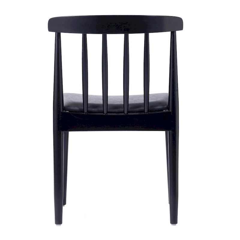 Commercial Solid Wood Dining Chair with Vinyl Padded Seat