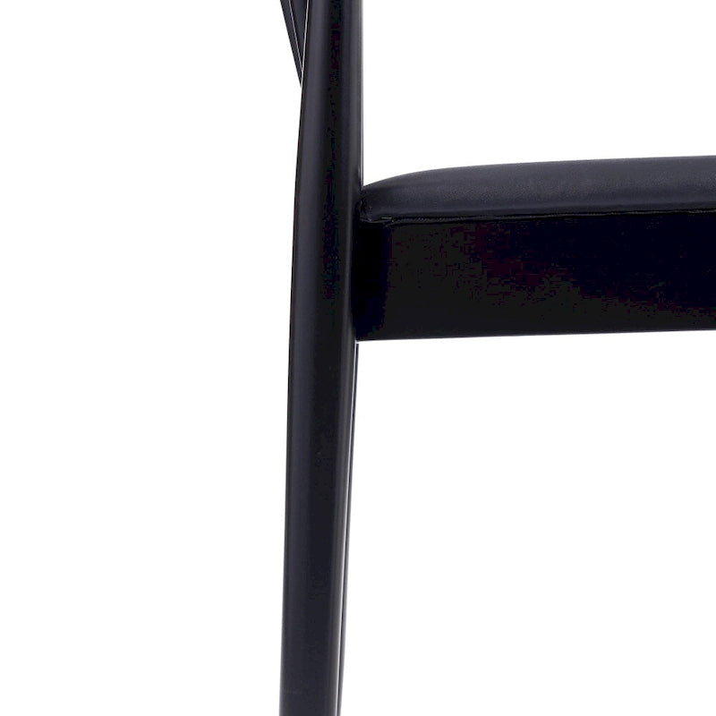 Commercial Solid Wood Dining Chair with Vinyl Padded Seat