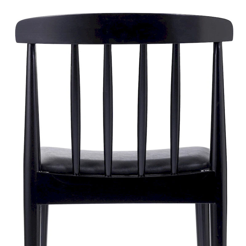 Commercial Solid Wood Dining Chair with Vinyl Padded Seat